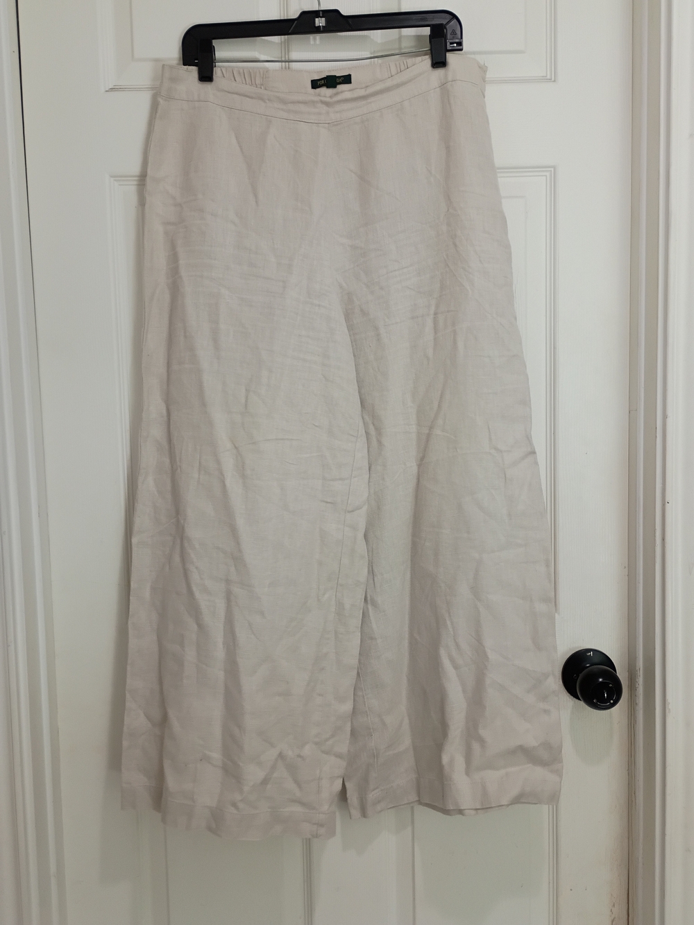 For Cynthia 100% Linen High Waiste Cream Pants Size Medium